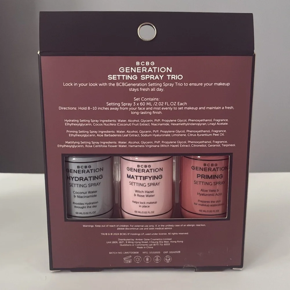 ✨🌿BCBG Generation Setting Spray Trio – Primer, Mattifying & Hydrating